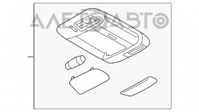 Плафон освещения задний под потолочный DVD Subaru b9 Tribeca беж