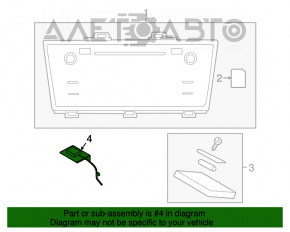 GPS Navigation System-antenna Subaru Legacy 15-19 2.5