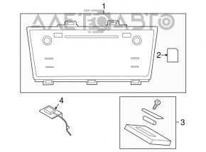 GPS Navigation System-antenna Subaru Legacy 15-19 2.5