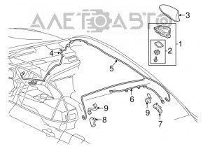 Антенна Toyota Camry v70 18-24 правая