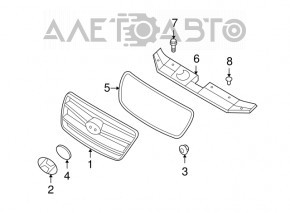 Эмблема решетки радиатора Hyundai Sonata 11-15