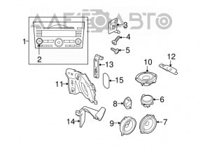 Динамик торпедный Subaru Outback 10-14