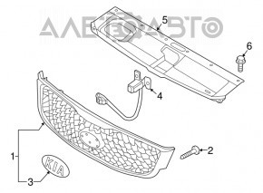 Эмблема значок решетки радиатора grill Kia Sorento 16-20 новый OEM оригинал