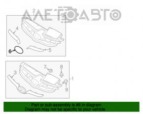 Grila radiatorului Hyundai Elantra UD 11-13 pre-restilizare, nouă, originală OEM.