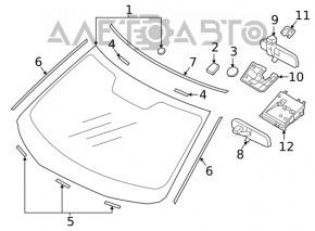 Camera frontală de control al benzii Mitsubishi Eclipse Cross 18-