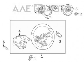 Modulul de control al computerului volanului Lexus RX350 RX450h 16-22