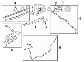 Matura trapezoidală cu motor pentru spatele Subaru Outback 15-19