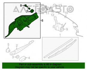 Matura trapezoidală cu motor spate pentru Subaru XV Crosstrek 13-17.