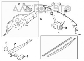 Matura trapezoidală cu motor spate pentru Subaru XV Crosstrek 13-17.