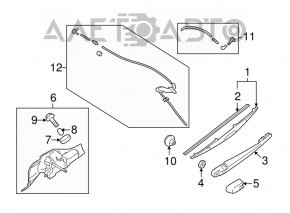 Matura trapezoidală cu motor spate pentru Subaru Forester 14-18 SJ