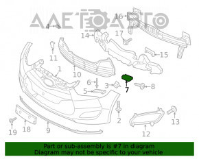 Suportul pentru bara de protecție față, aripa stângă Hyundai Veloster 12-17, nou, original OEM.