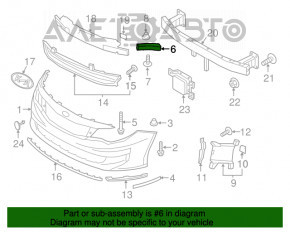 Suportul de bara fata stanga pentru Kia Optima 16- nou, neoriginal.