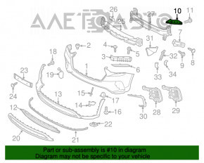 Suportul pentru bara de protecție față stânga sus Hyundai Santa FE Sport 13-18 SUA, nou, original OEM.