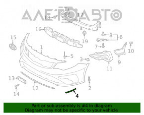 Suportul drept al bara fata sub far Kia Optima 16-