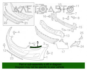 Suportul bara fata stanga interior Hyundai Elantra UD 11-16 nou OEM original.