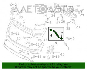 Montare aripa stângă a bara frontală Hyundai Tucson 16-18 pre-restilizare.