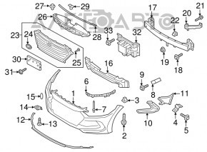 Capacul farului de ceață față stânga Hyundai Elantra AD 17-18, nou, original OEM