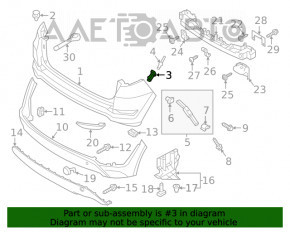 Suportul pentru bara de protecție față stânga Hyundai Tucson 16-18 pre-restilizare, nou, original OEM.