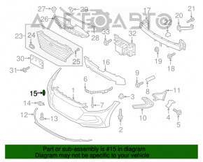 Заглушка буксир крюка переднего бампера Hyundai Elantra AD 17-18 дорест OEM