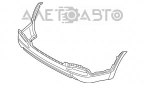 Bara spate goală, partea de jos Kia Sorento 16-18 pre-restilizare pentru senzori de parcare.