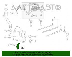 Motorul stropitorului de parbriz spate pentru Subaru Impreza 17-