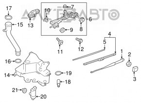 Motorul stropitorului de parbriz spate pentru Subaru Impreza 17-