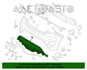 Диффузор заднего бампера Hyundai Veloster 12-17