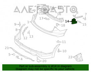 Крепление заднего бампера левое нижнее Hyundai Santa FE Sport 13-18 OEM