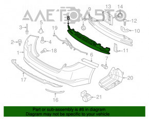 Absorbantul de bara spate pentru Kia Optima 11-13, versiunea facelift, SUA.