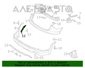 Suportul pentru bara spate lateral dreapta Hyundai Santa FE Sport 13-18