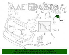 Suportul amplificatorului pentru bara de protecție din spate, stânga sus, Hyundai Tucson 16-20