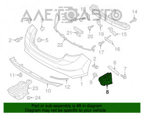 Protecție spate pentru bara de protecție dreapta Hyundai Elantra AD 17-20 2.0