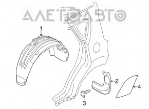 Aparator de noroi spate dreapta Kia Soul 14-16 Dorest nou original OEM