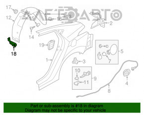 Bara de noroi spate dreapta pentru Hyundai Elantra UD 11-13, nouă, originală OEM.