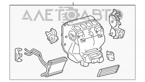 Печка в сборе Toyota Camry v55 15-17 usa auto