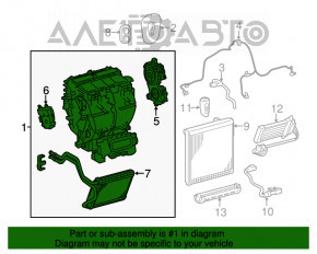 Radiatoarele asamblate pentru Toyota Highlander 14-19 sub aer condiționat.