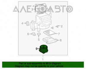 Motorul ventilatorului de încălzire pentru Lexus RX300 RX330 RX350 RX400h 04-09.