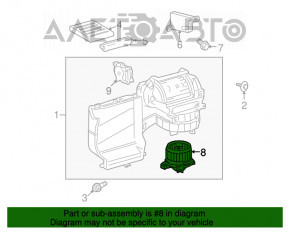 Motorul ventilatorului de încălzire pentru Toyota Sequoia 08-16