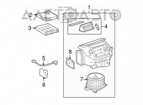 Motorul ventilatorului de încălzire pentru Lexus GS300 GS350 GS430 GS450h 06-11