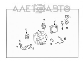 Actuatorul motorului care acționează încălzirea și aerul condiționat, dreapta, AIRMIX Toyota Solara 04-08