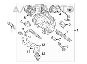 Motorul clapetei de încălzire Toyota Highlander 14-19