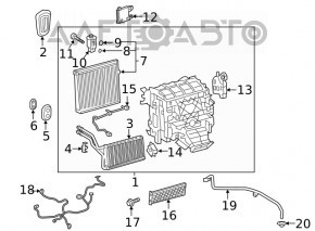 Актуатор моторчик привод печки кондиционер Lexus RX350 RX450h 16-22