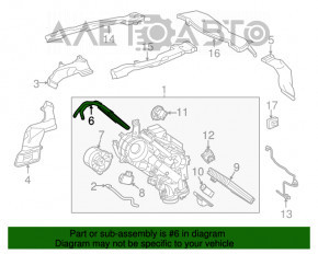 Radiatorul încălzitorului pentru încălzirea spate a Toyota Highlander 14-19