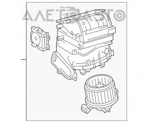 Corpul ventilatorului gol, partea dreaptă a Toyota Rav4 06-12