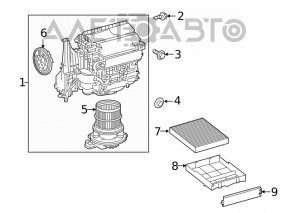 Корпус печки голый Toyota Prius 50 16-