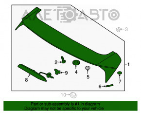 Spoilerul portbagajului Hyundai Tucson 16-18 pre-restilizare