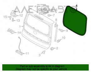 Garnitura de etanșare a ușii portbagajului Kia Soul 14-19