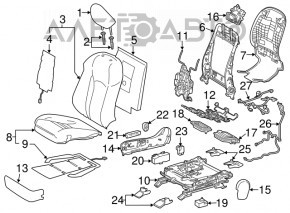 Modulul de încălzire a scaunului SUB ASSEMBLY Lexus RX350 RX450h 16-22