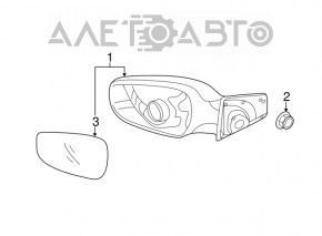 Oglindă laterală stângă Hyundai Elantra UD 11-13 pre-restilizare, gri, 5 pini