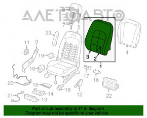 Scaun de pasager Infiniti QX30 17- fără airbag, electric, piele neagră, uzată